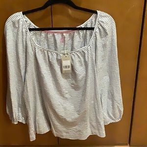 Boden Blouson sleeve cotton top new never worn with tags